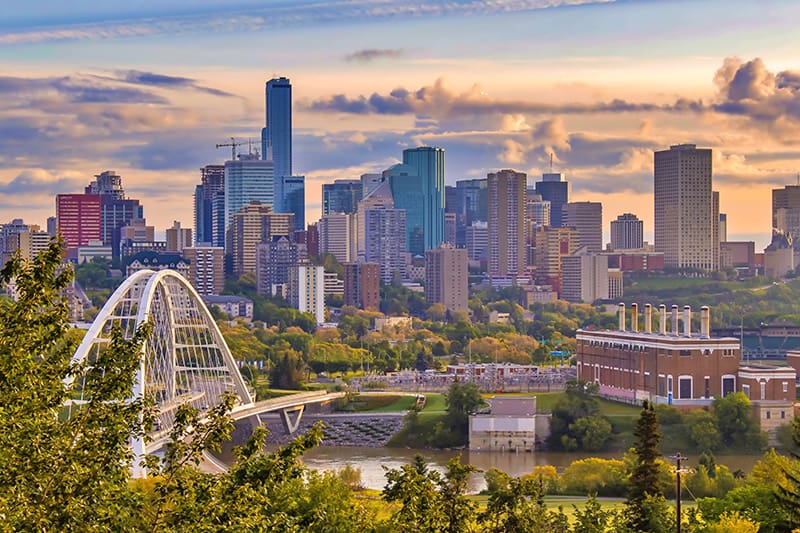 A Vibrant View Of The Edmonton Skyline